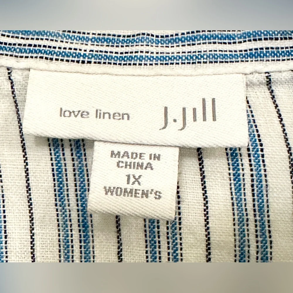 J. Jill Love Linen tiered blouse - Picture 7 of 9